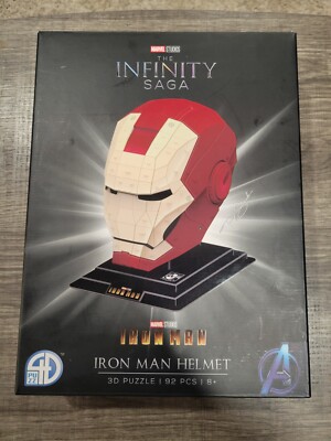 Marvel Iron Man Helmet Style #1 Gold and Red 3D Puzzle *OPEN*