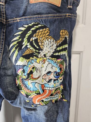 Vintage Ed Hardy Jeans Men 36x32 Embrorided Eagle Skull Vintage Ed Hardy Jeans Men 36x32 Embrorided Eagle Skull