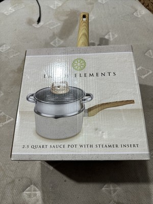 2.5 Quart Sauce Pot With Steamer By Earth Elements - BRAND NEW IN BOX