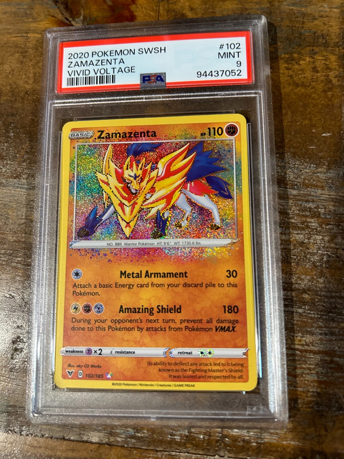 POKEMON 2020 Vivid Voltage ZAMAZENTA  #102 PSA 9 Mint Rare Amazing 2