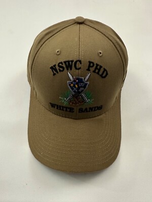 The Corps NSWC PHD White Sands Logo Beige Baseball Cap Hat One Size