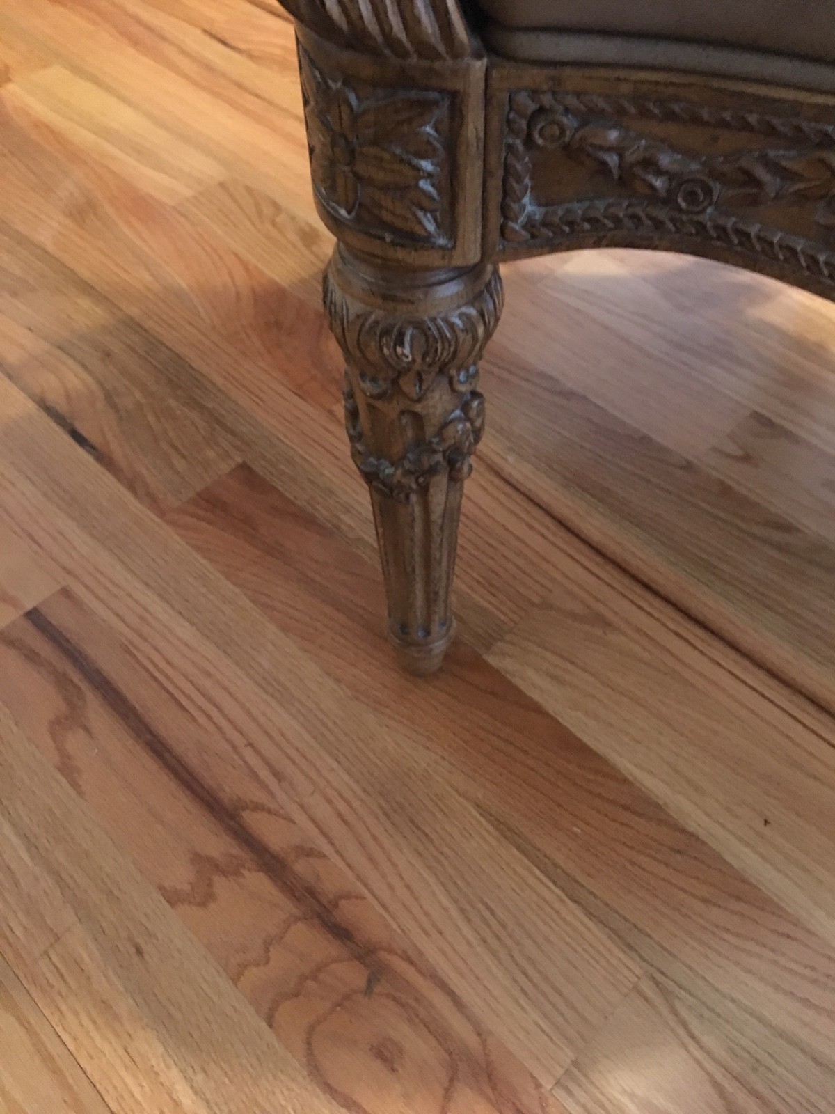 carved table With glass top and 8 chairs with mirror and buffet in nice condtion