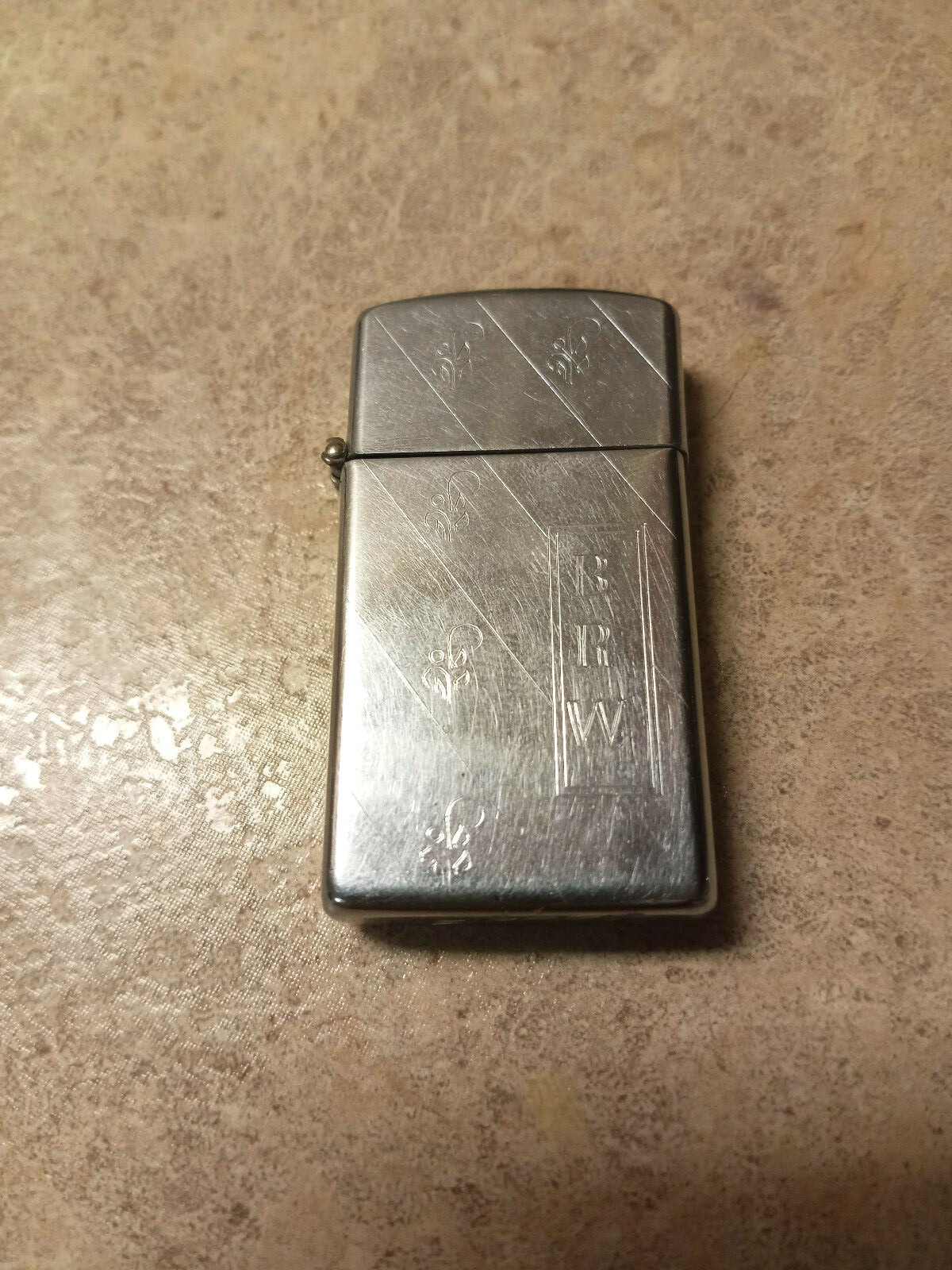 Zippo スターリングシルバーダイアゴナルライン Zippo