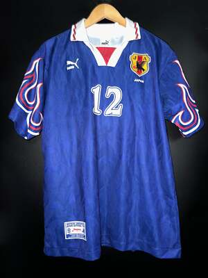【希少レア】PUMA社製　サッカー日本代表　ユニフォーム炎1996-97 サッカー日本代表 PUMA社製 ユニフォーム 炎1996-97 - メルカリ
