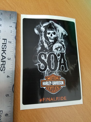 Sons Of Anarchy S.O.A. Official Harley Davidson sticker Final Ride