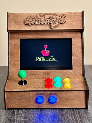 Mini Retro Table Top Arcade Cabinet Raspberry Pi Gaming Console - DIY WOOD KIT