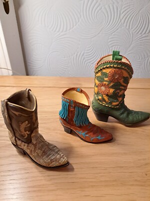 Just Plain Country American Style Resin Boots/ Leaping Lizard/Sassafras... (8)