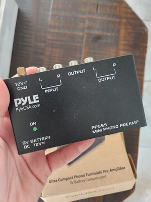 Pyle Pro PP555 Ultra Compact Phono Turntable Pre Amplifier Openbox
