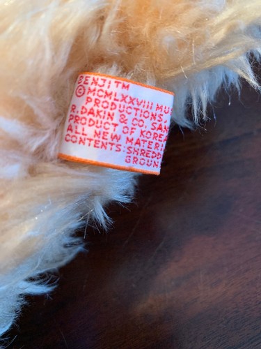 Vintage BENJI Dog 1980’s 9” Plush! Dakin Plush Benji Nostalgic 80’s