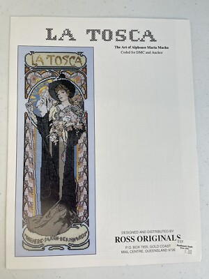 ROSS ORIGINALS  - Counted Cross Stitch Chart - LA TOSCA 1994