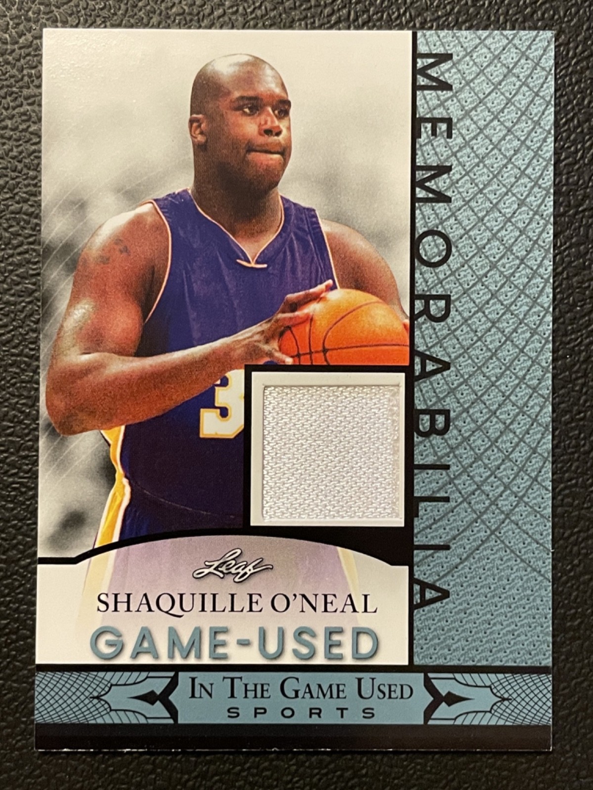 2024 Leaf In The Game Used Memorabilia Blue Shaquille O`Neal Jersey