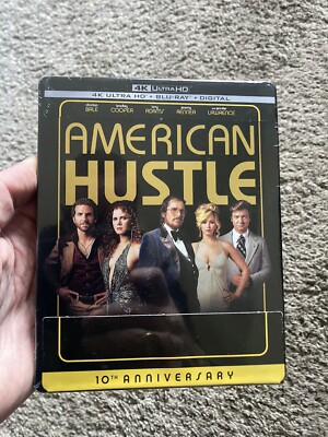 American Hustle 10th Anniversary SteelBook 4K + Blu-ray+Digital BRAND NEW SEALED