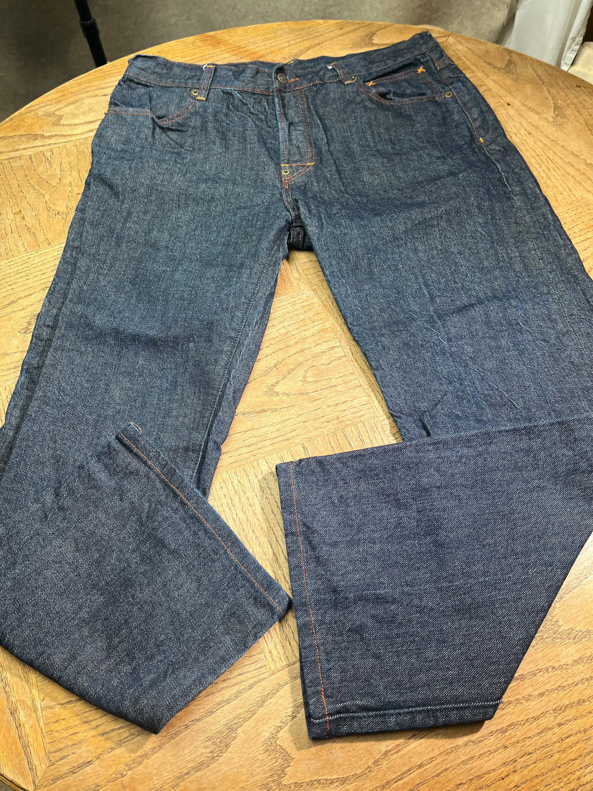 SIZE 35 THE HUNDREDS DENIM DARK INDIGO BAGGY Y2K STRAIGHT SIZE 35 THE HUNDREDS DENIM DARK INDIGO BAGGY Y2K STRAIGHT