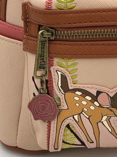 Loungefly Disney Deer Bambi and Faline Floral Rose Mini Backpack Bag