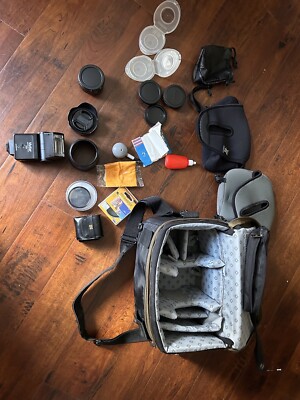 Camera Accesories BUNDLE lenses, cleaning, bag, flash LOT