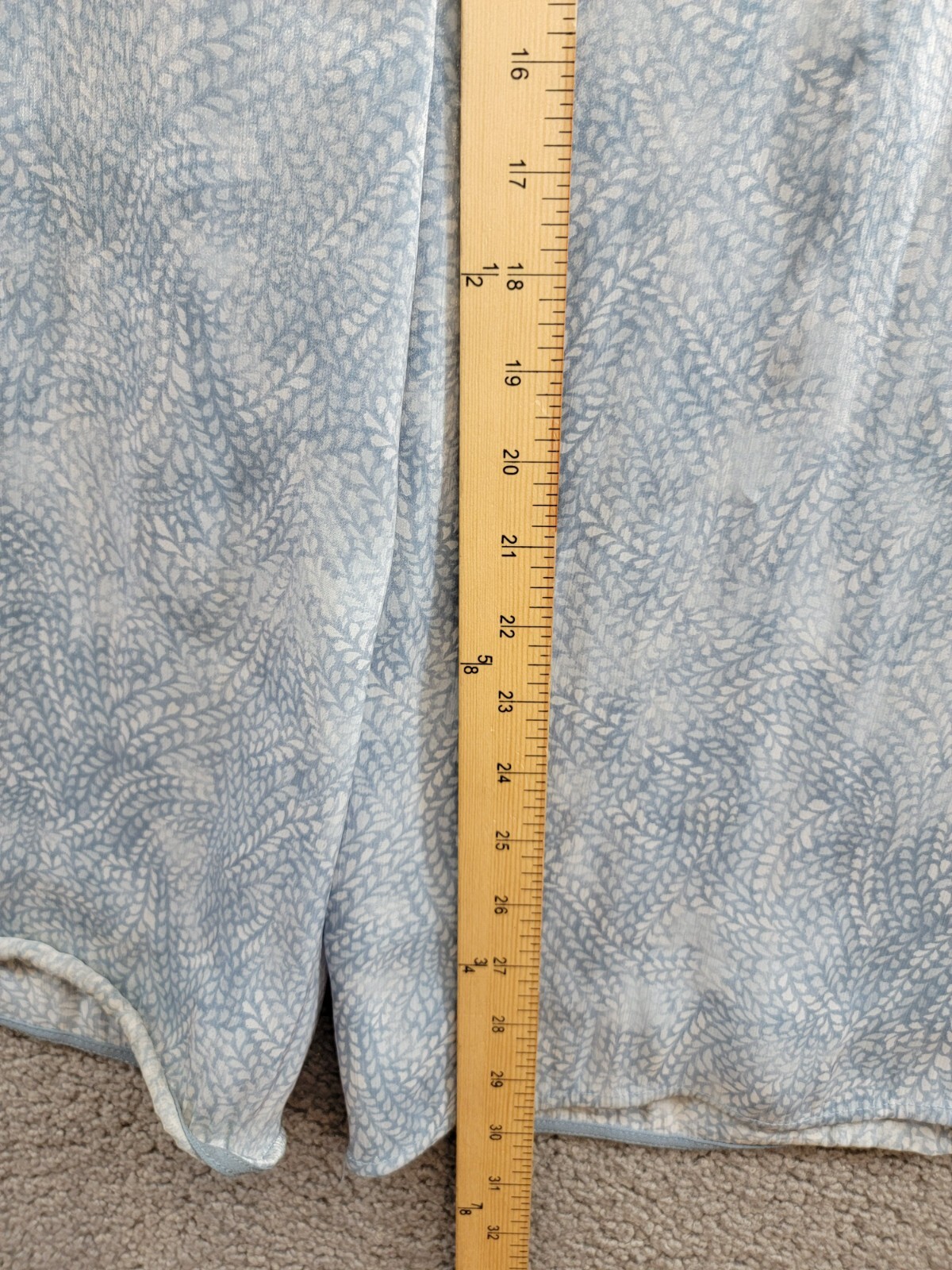 MICHAEL Michael Kors Petal Wide Leg Pants Women's L Chambray Zip Hook & Bar - Picture 7 of 16