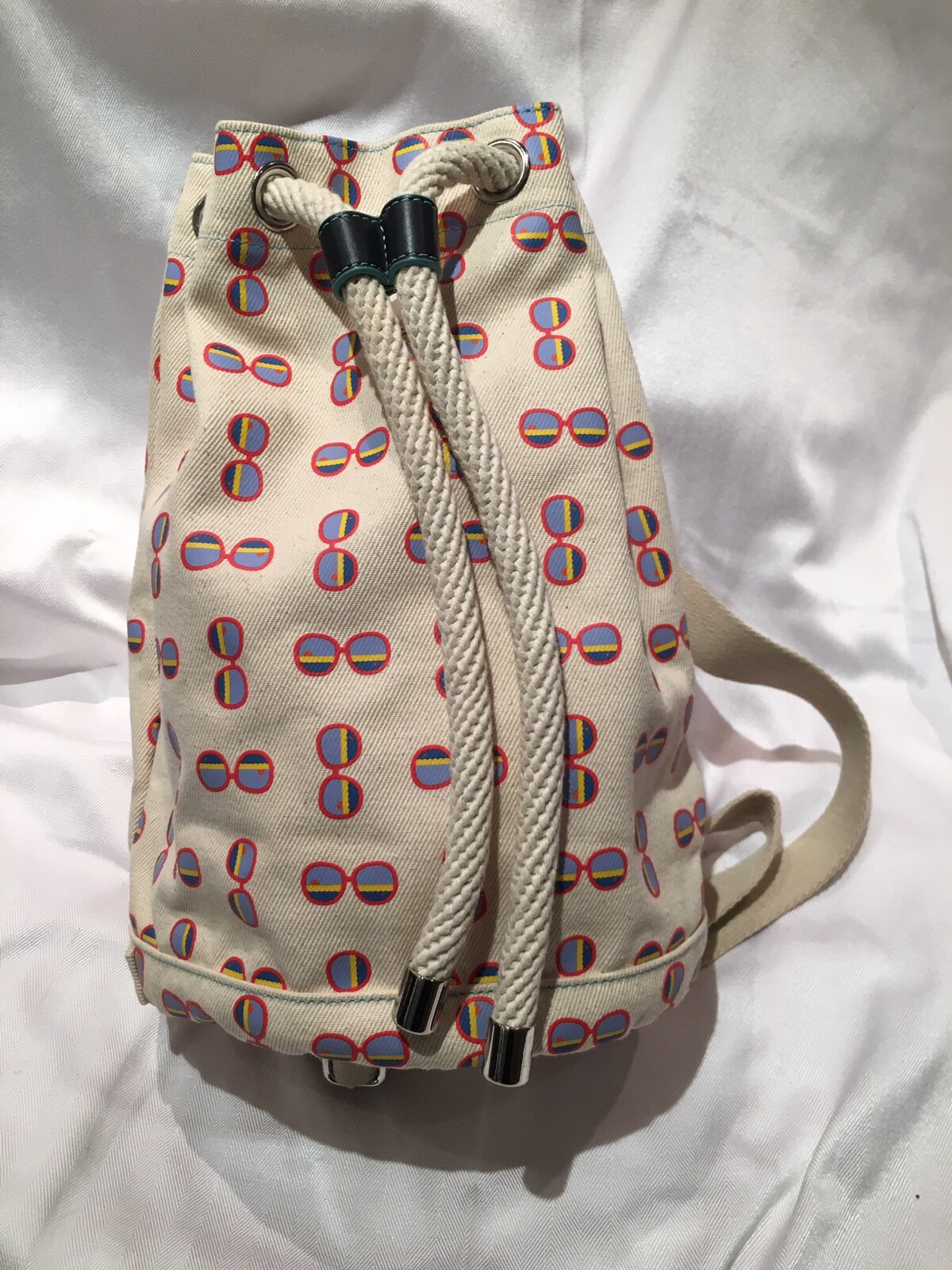 JONATHAN ADLER WHY BE MALIBU SUNGLASSES CANVAS BAG BACKPACK  display picture 1