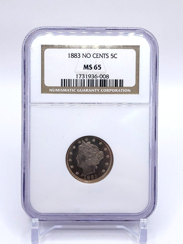 1883 No Cent Liberty Nickel NGC MS65 (122DM)