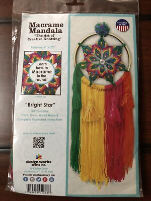 Macrame Mandala Kit Bright Star New Macrame kit Design Works Crafts NEW