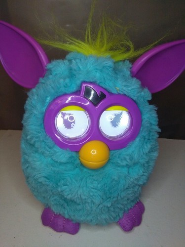 Furby BOOM Hasbro 2012 Teal Blue and Purple Interactive Talking Singing Dancing