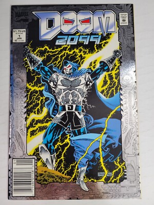 Doom 2099 #1 Silver Foil Newsstand 1st Full Appearance 1993 Marvel Comics