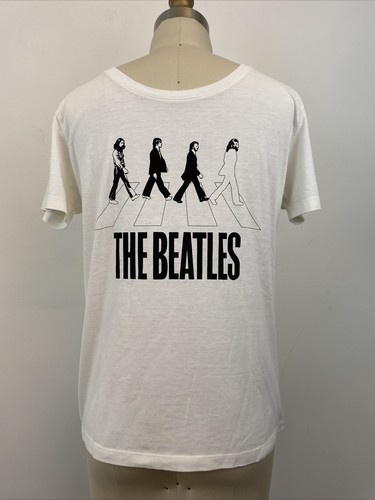 NWOT GOOD ROCK SPEED Japan Beatles Abbey Road T Shirt Cream