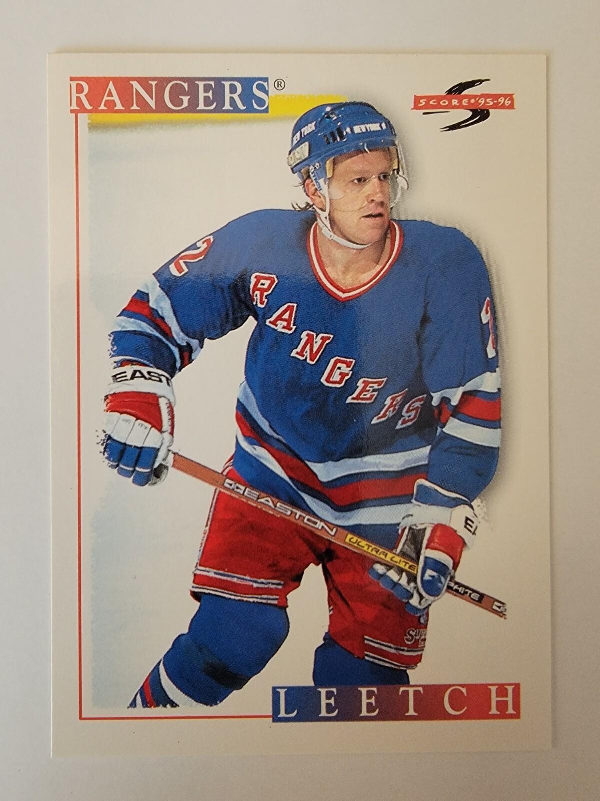 1995-96 Score New York Rangers Hockey Card #124 Brian Leetch