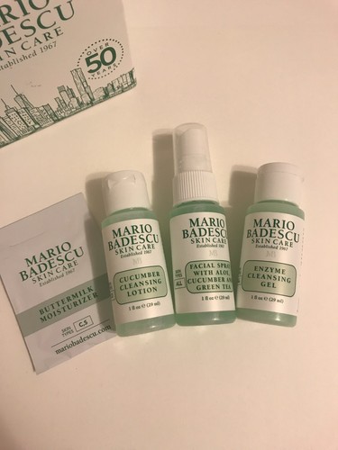 Mario Badescu Skin Care Travel Prodict Set- Cleanser, Toning Spray, Lotion