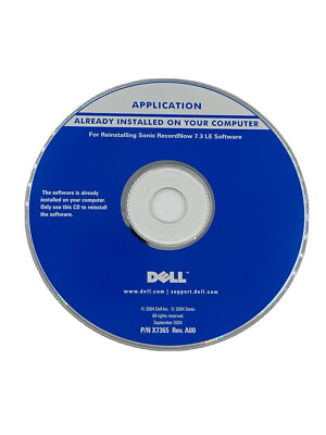 Dell Application - For Reinstalling RecordNow, 7.3 LE Software  - VG - Disc Only