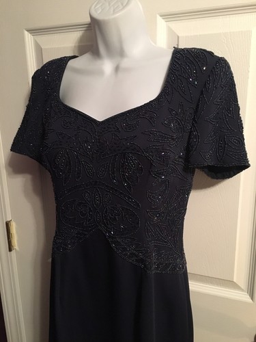 Jovani Navy Blue Mother of the Bride Groom Formal Dress Womens Size 10