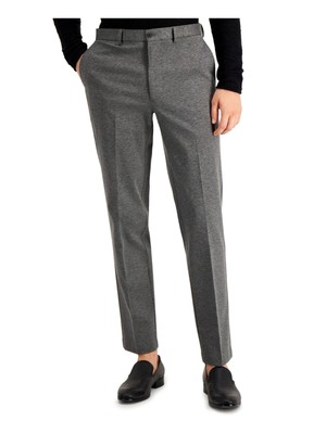 

CALVIN KLEIN Mens Grey Flat Front, Tapered, Slim Fit Stretch Pants 38W/30L, Серый, JDADPJ7WX000