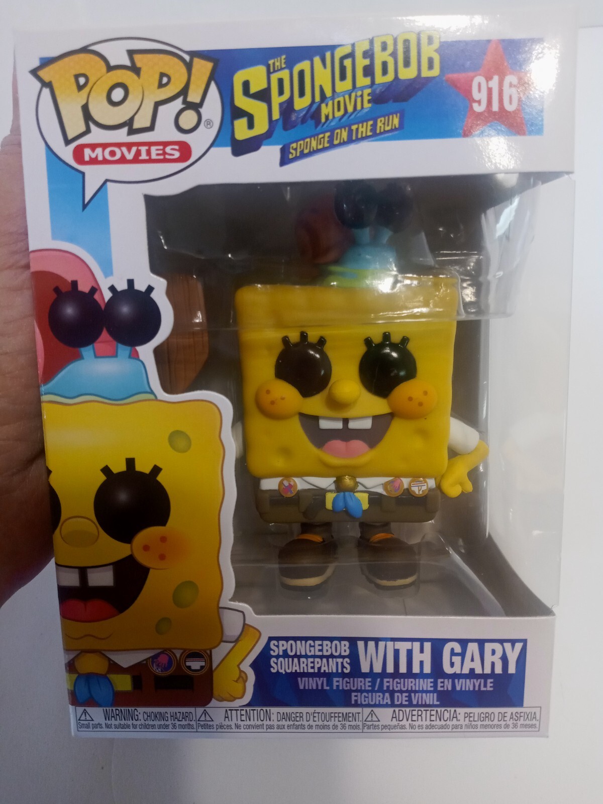 Funko Pop SpongeBob SquarePants with Gary 916 Sponge On The