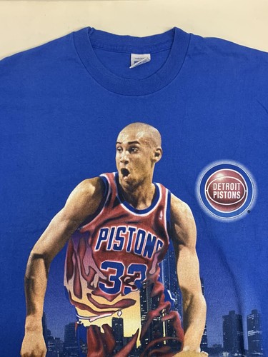 Vintage Salem Sportswear Grant Hill Blue T-Shirt Detroit