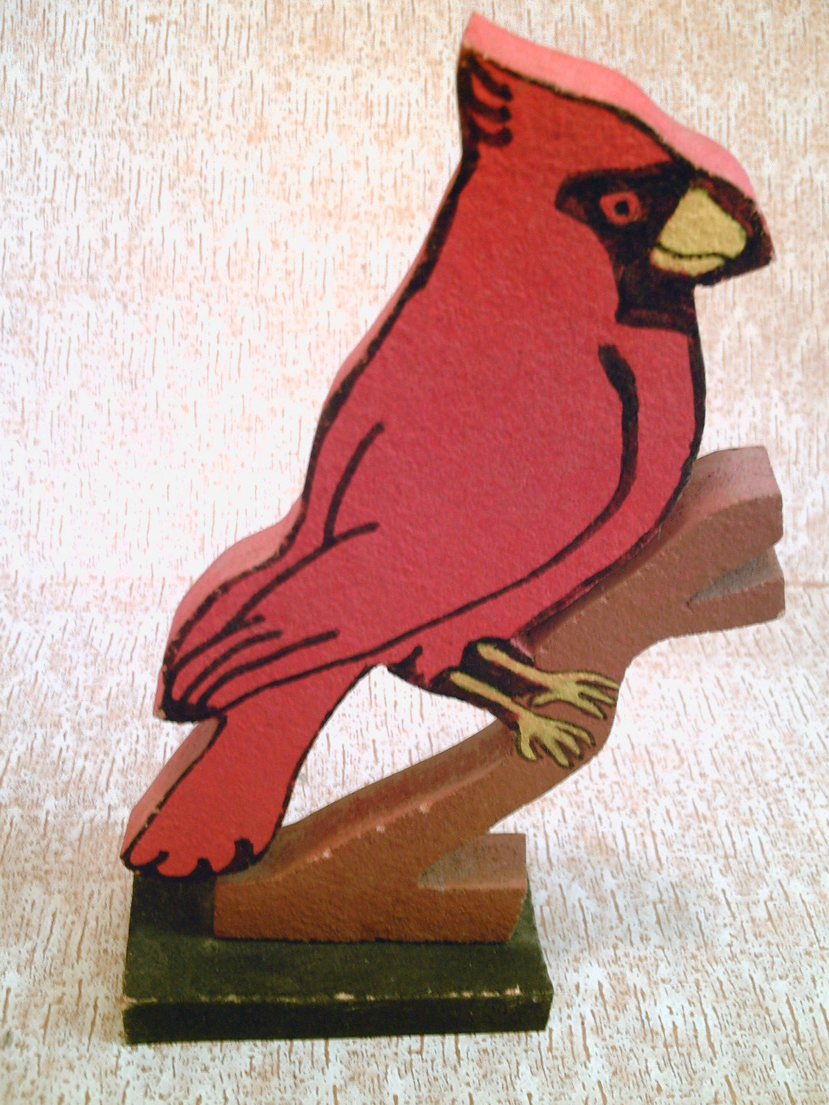 Set Of 2 Handcrafted Shelf Decor Wooden Bird Figurines 12