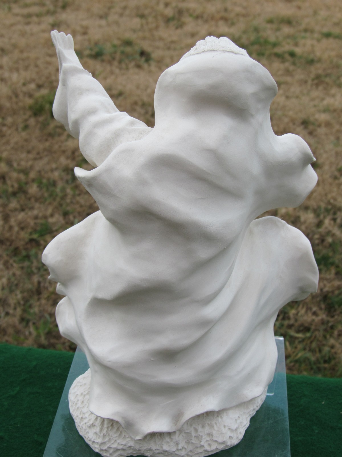 Spring Wizard w Lamb Ceramic Bisque Statue Figure Fantasy U Paint Ready To Paint