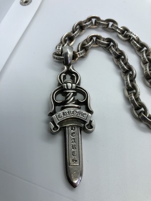 Chrome Hearts Dagger Pendant With Paper Chain Necklace Ebay