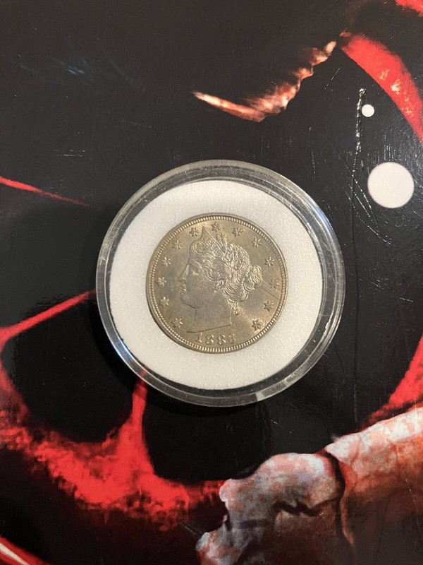 1883 NO CENTS SUPERB GEM BU LIBERTY V NICKEL PROOF