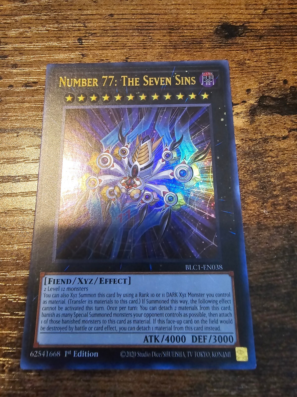 Yu-Gi-Oh / Number 77: The Seven Sins / BLC1-EN038 | eBay