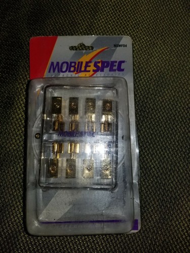 MOBILESPEC MSMFD4 Car 4-Way Maxi-Fuse Distribution Block 4GA IN & OUT 24k gold p