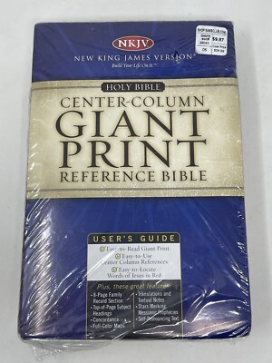NKJV Giant Print Deluxe Personal Size Bonded Leather Thomas Nelson Black