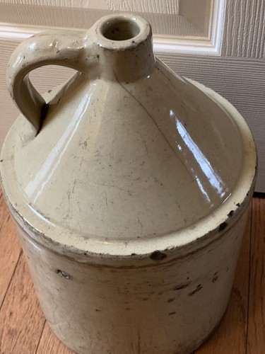Antique PIONEER SPRING WATER Advertising Stoneware Glazed Jug