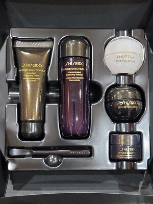 Shiseido Future Solution LX 5pc Travel Set Kit Foam Softener Eye Lip Regen Cream