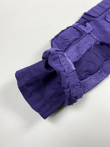 Pre-owned Haider Ackermann Ladies Patchwork Cropped Pants Trousers Size 38 / M In Purple