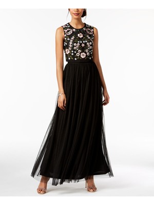 

ADRIANNA PAPELL Женский черный вечерний укороченный топ без рукавов с блестками и блестками