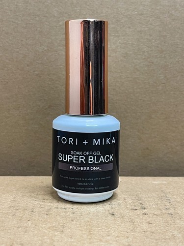 Super Black Nail Gel Polish Art Soak Off No Wipe 0.5oz Nail Polish LED FREE SHIP
