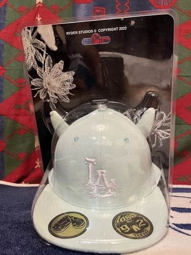 minnano DSMG NEW ERA 7 1/4 cap ドーバー LA Los Angeles Dodgers hat new era 5950 7 1/4 White button