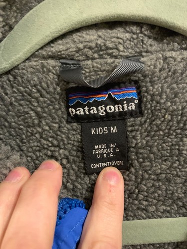Patagonia Kid’s Blue Fleece Vest Full Zip Pockets kid's M approx. age 9-12