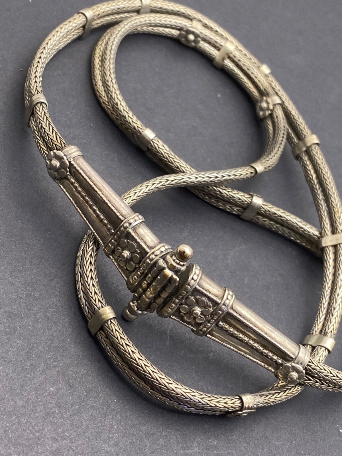 Vintage Belt Rajasthani Indian Trichinopoly Woven Snake