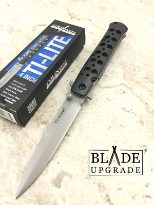 Cold Steel Ti-Lite Bead Blast Finish Black Aluminum Handle Folding Knife 26B4