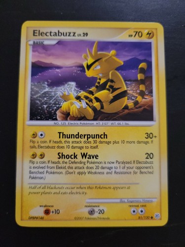 Pokémon TCG Electabuzz Diamond & Pearl 81/130 Reverse Holo